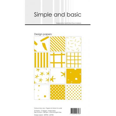 Simple and Basic Paper Pad Designpapier - Basic Mustard